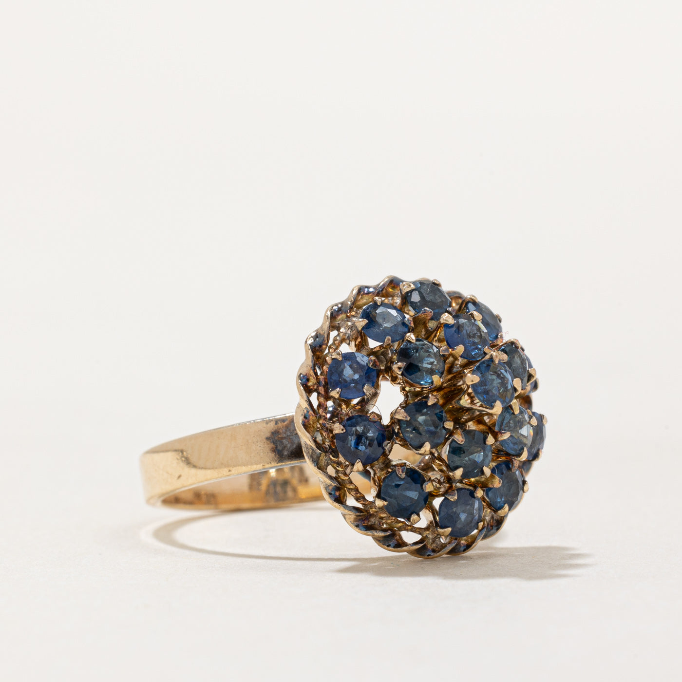 High Set Sapphire Cocktail Ring | 1.50ctw | SZ 6.5 |