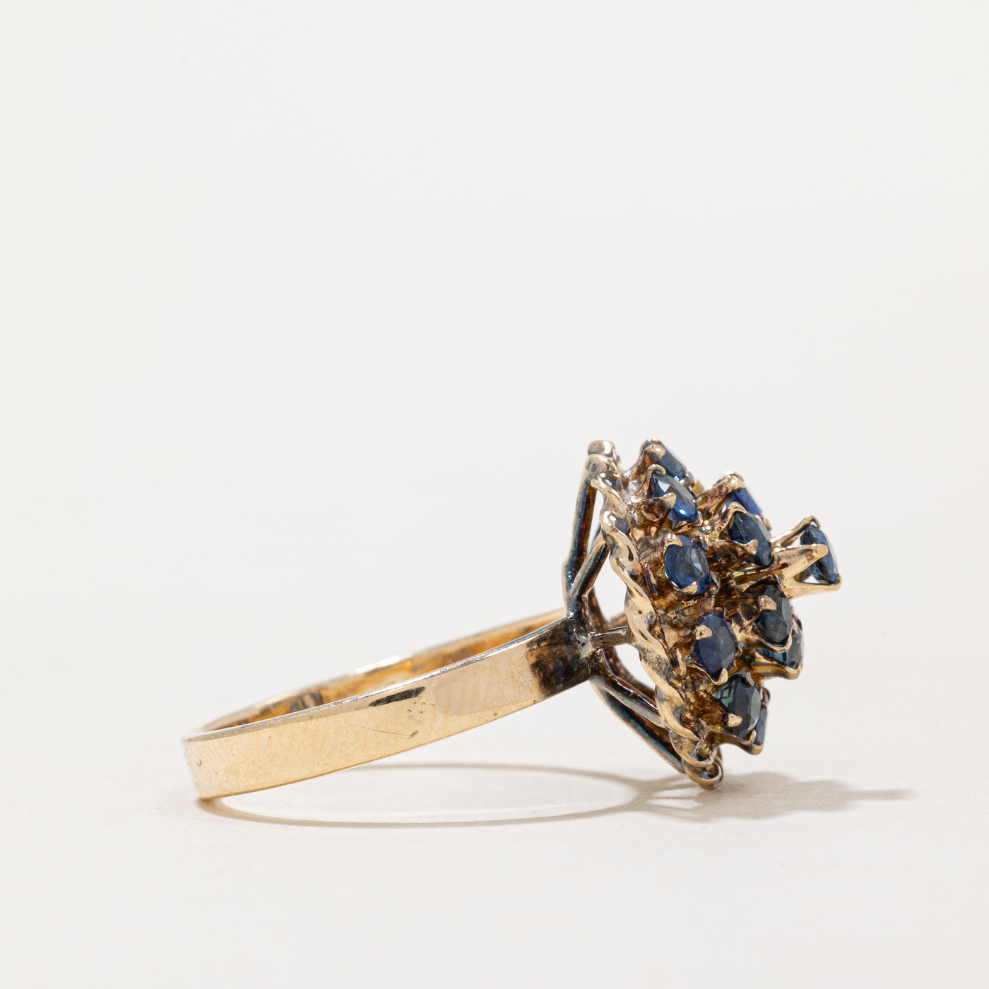 High Set Sapphire Cocktail Ring | 1.50ctw | SZ 6.5 |