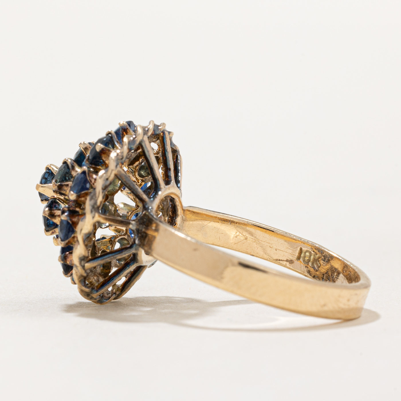High Set Sapphire Cocktail Ring | 1.50ctw | SZ 6.5 |