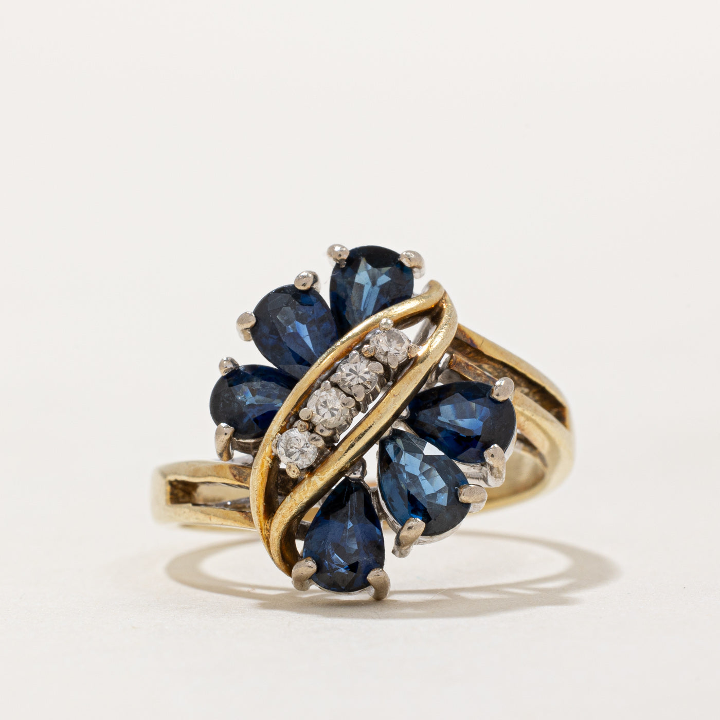 Sapphire & Diamond Cocktail Ring | 1.00ctw, 0.10ctw | SZ 6.5 |