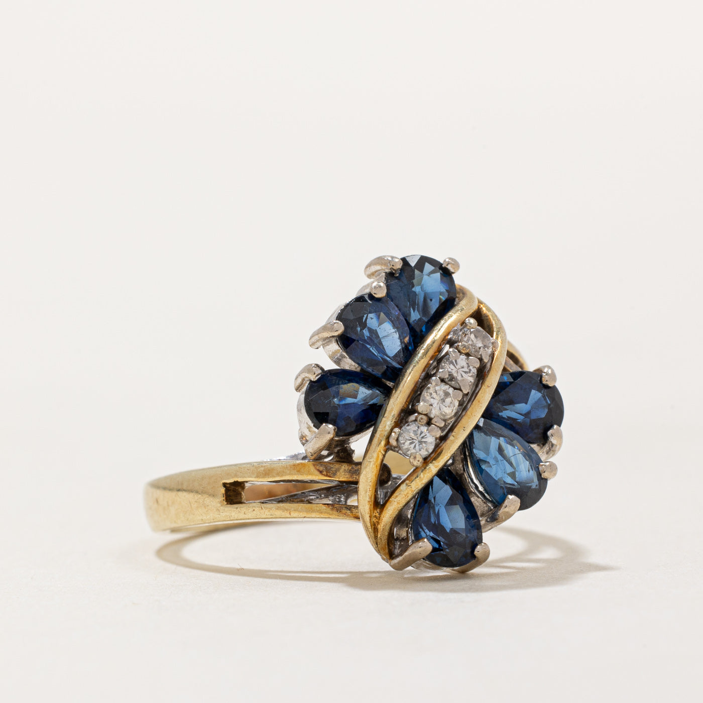 Sapphire & Diamond Cocktail Ring | 1.00ctw, 0.10ctw | SZ 6.5 |