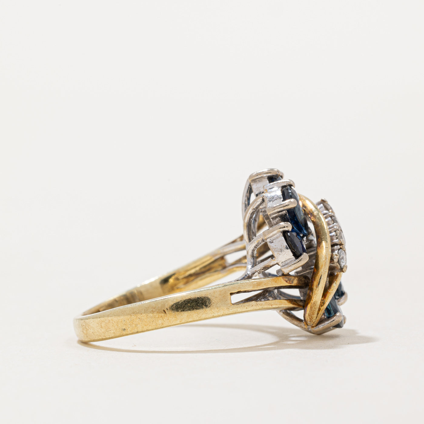 Sapphire & Diamond Cocktail Ring | 1.00ctw, 0.10ctw | SZ 6.5 |