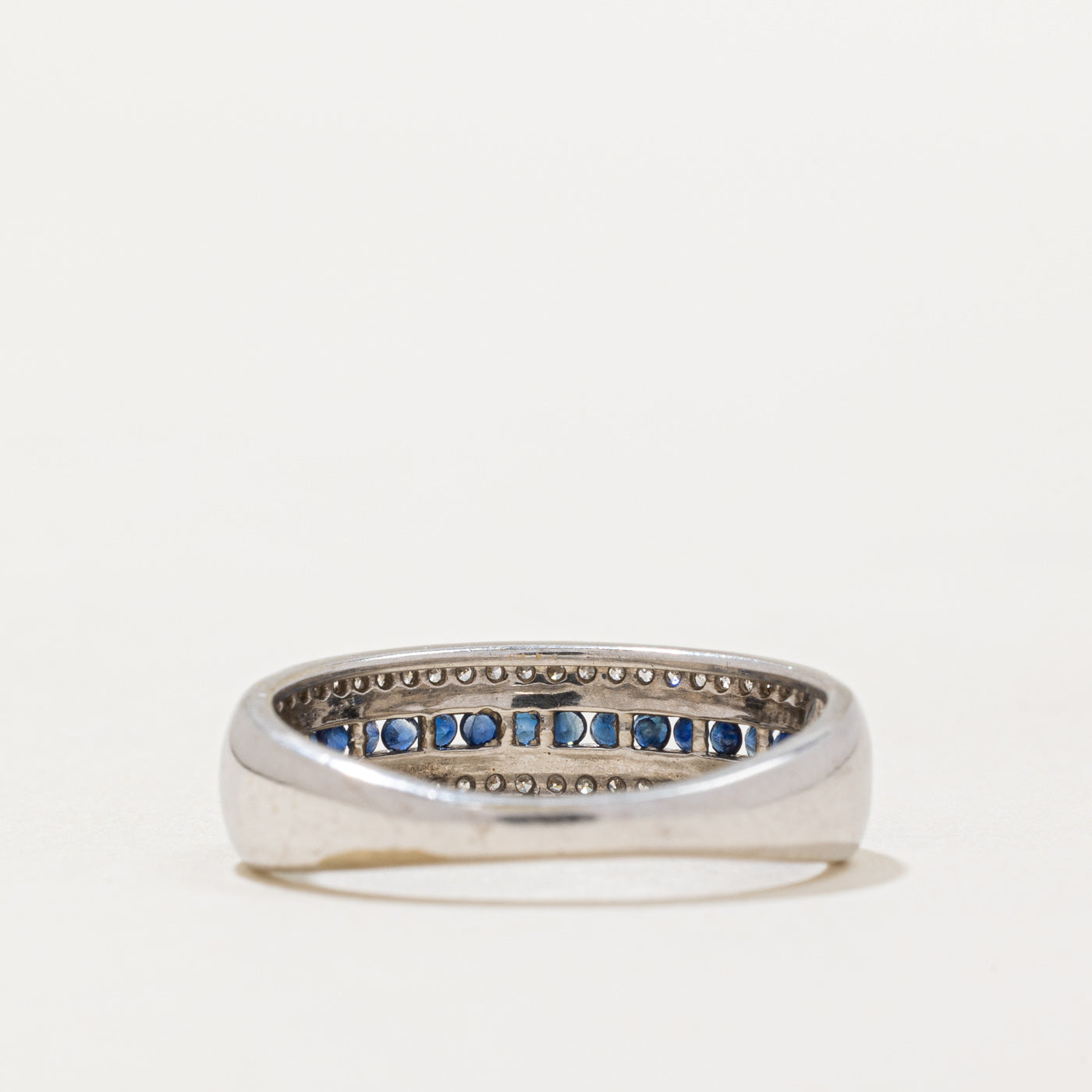 Sapphire & Diamond Row Band | 0.25ctw, 0.10ctw | SZ 6 |