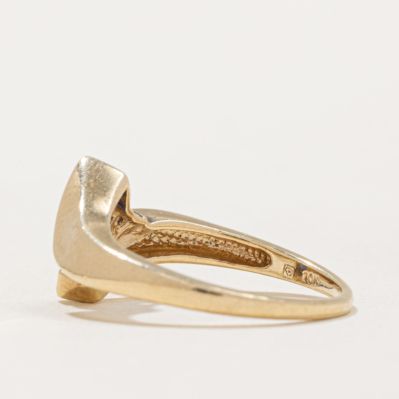 Synthetic Sapphire & Diamond Cocktail Ring | 0.60ct, 0.01ct | SZ 6.25 |