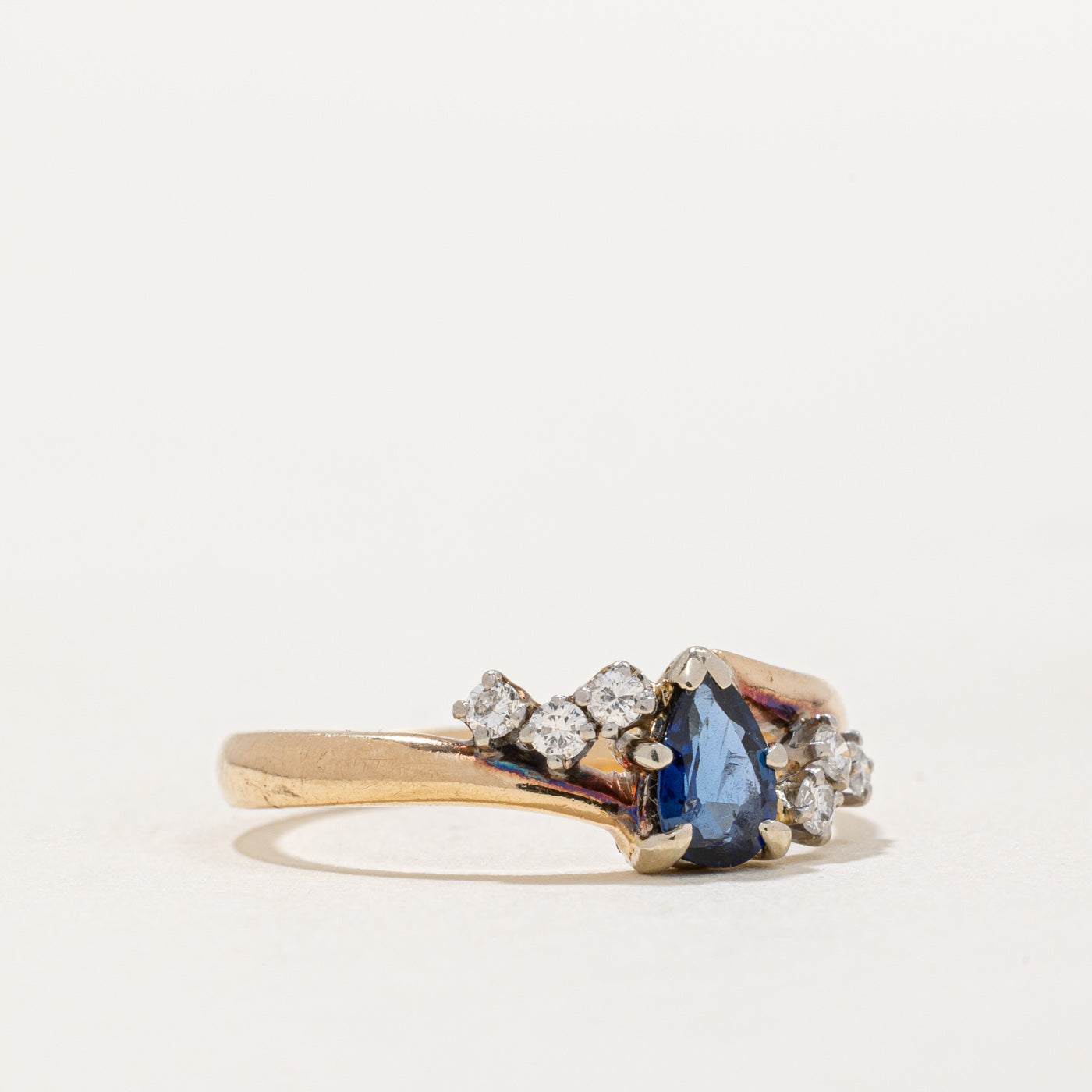 Sapphire & Diamond Cocktail Ring | 0.35ct, 0.12ctw | SZ 7 |
