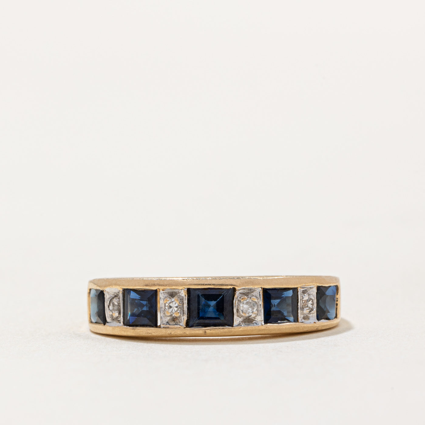 Sapphire & Diamond Band | 1.00ctw, 0.04ctw | SZ 6.25 |