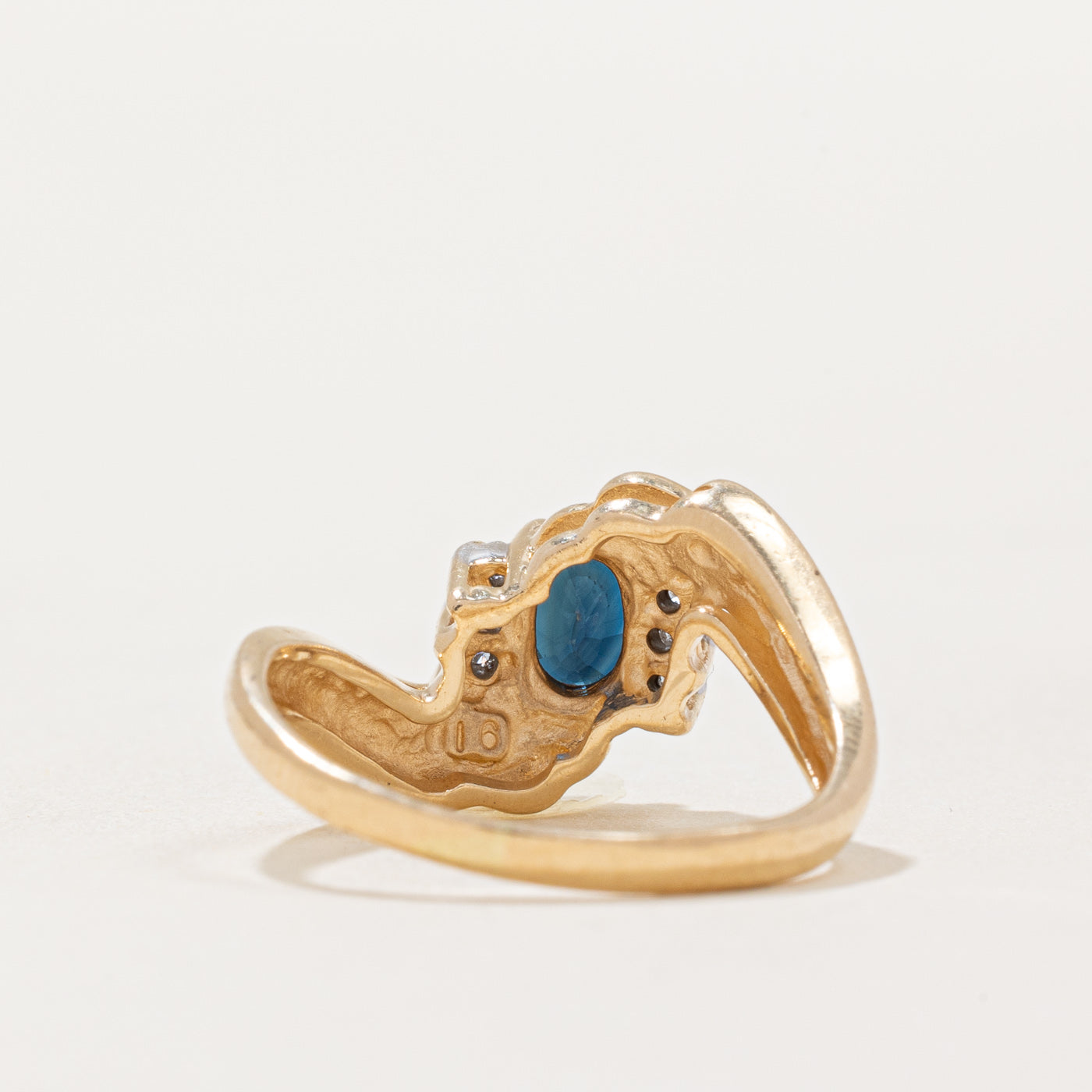 Sapphire & Diamond Bypass Ring | 0.55ct, 0.06ctw | SZ 5.25 |