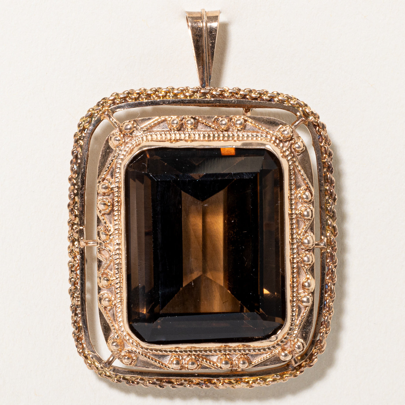 Smoky Quartz Pendant & Brooch | 50.00ct |