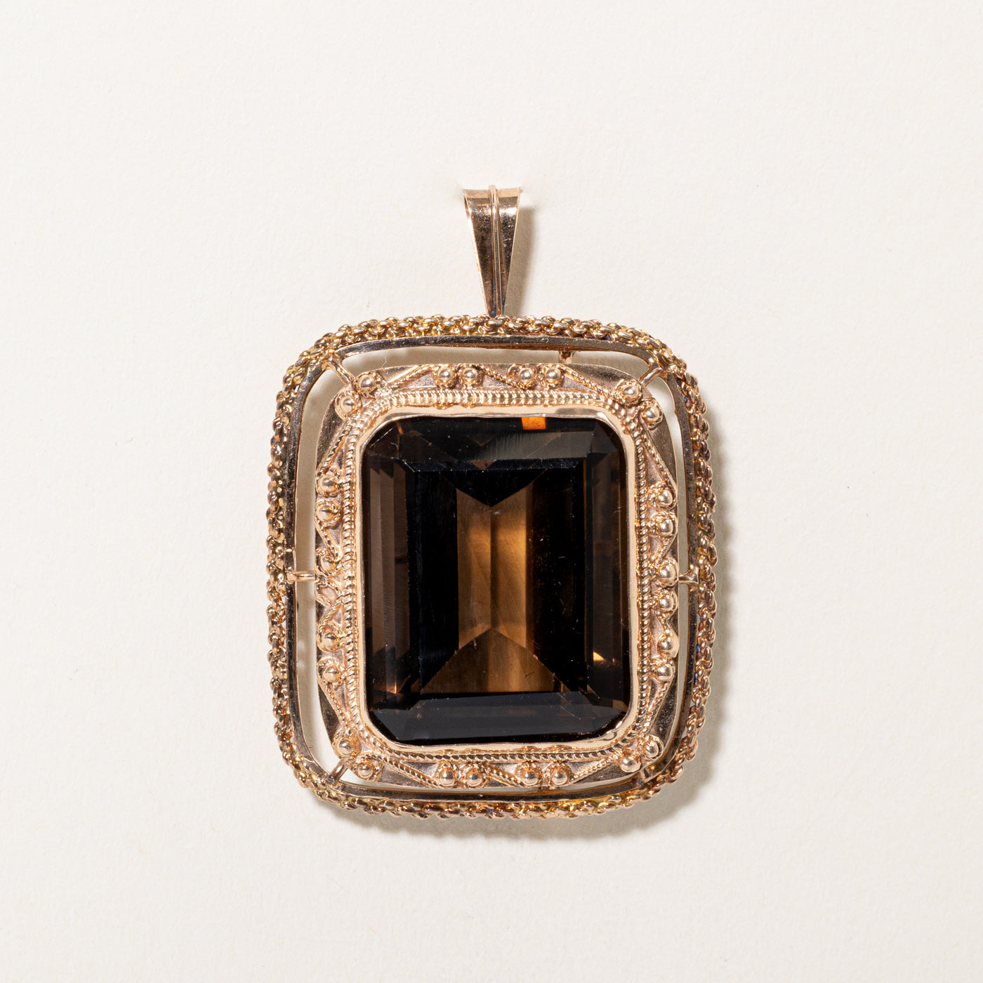 Smoky Quartz Pendant & Brooch | 50.00ct |