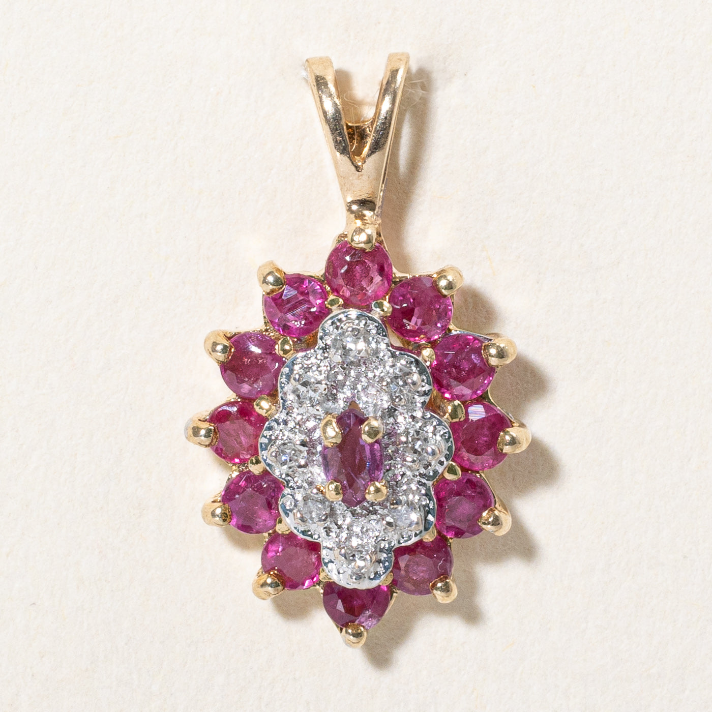 Ruby & Diamond Pendant | 0.55ctw, 0.04ctw |