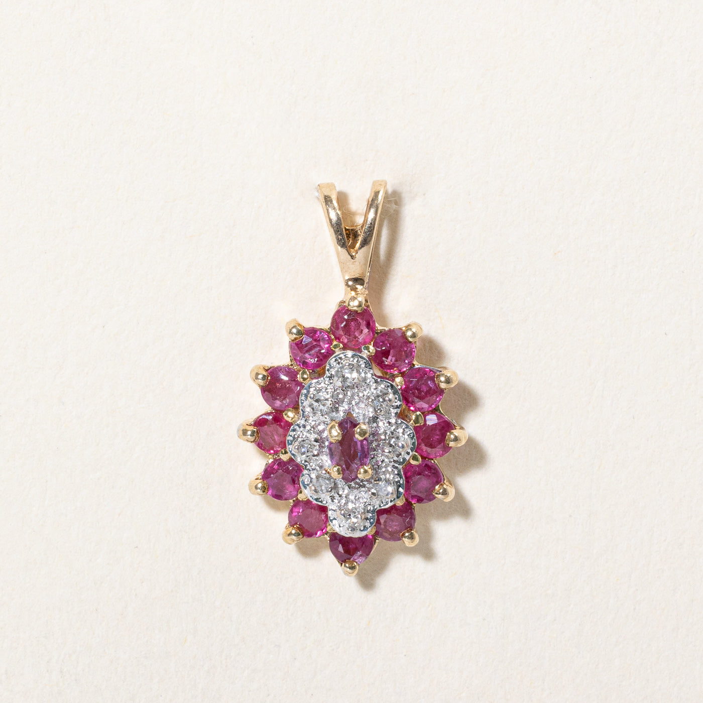Ruby & Diamond Pendant | 0.55ctw, 0.04ctw |