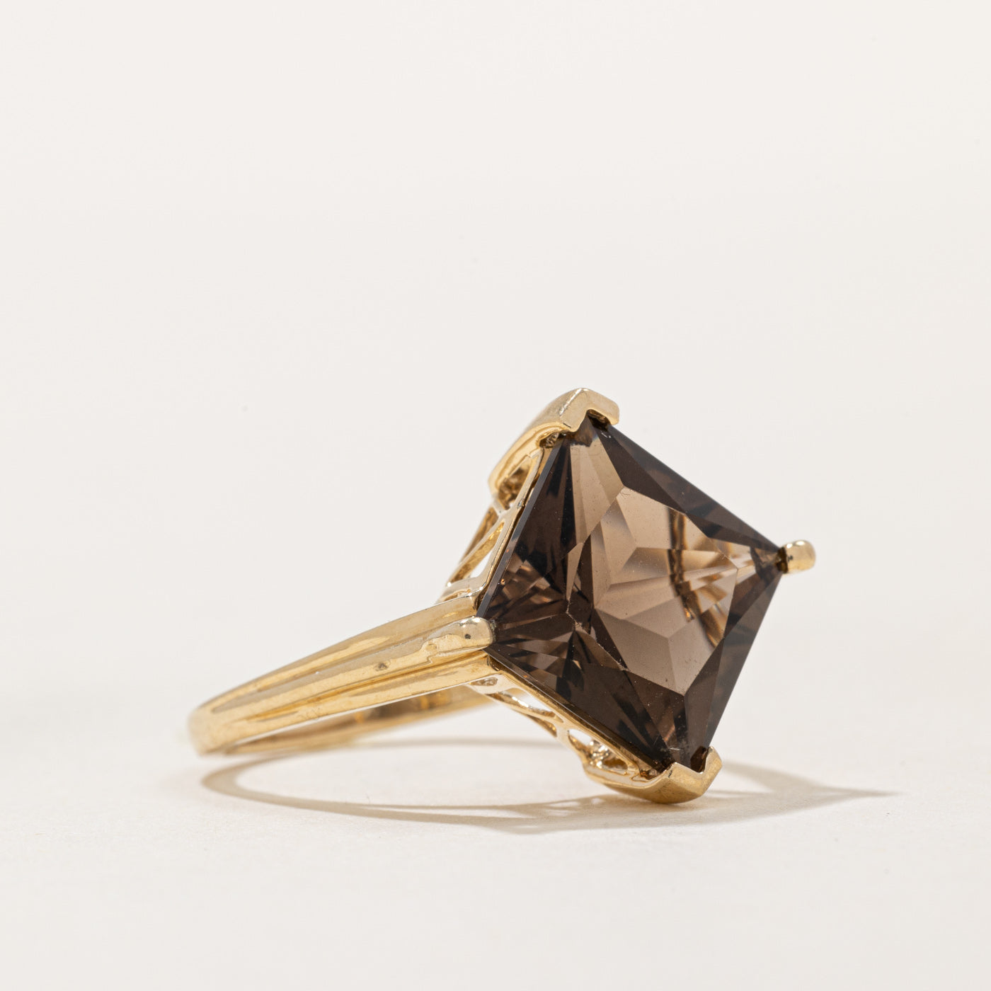 Smoky Quartz Cocktail Ring | 5.50ct | SZ 7.25 |