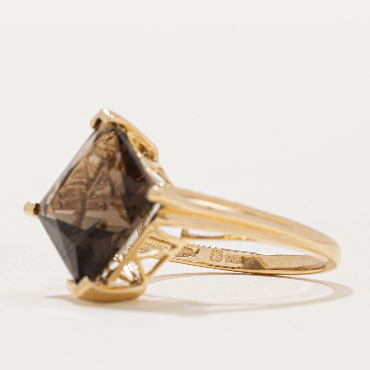 Smoky Quartz Cocktail Ring | 5.50ct | SZ 7.25 |