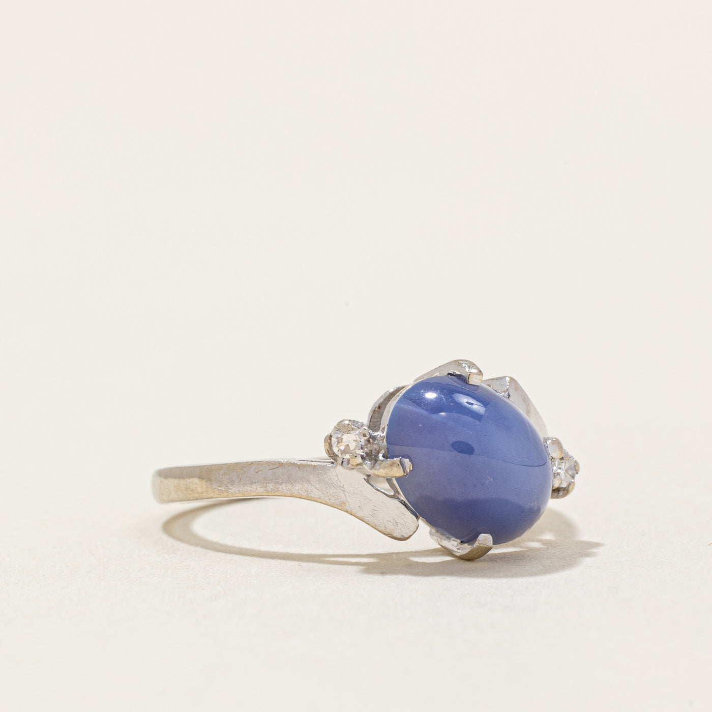 Synthetic Star Sapphire & Natural Diamond Ring | 2.72ct, 0.03ctw | SZ 5 |