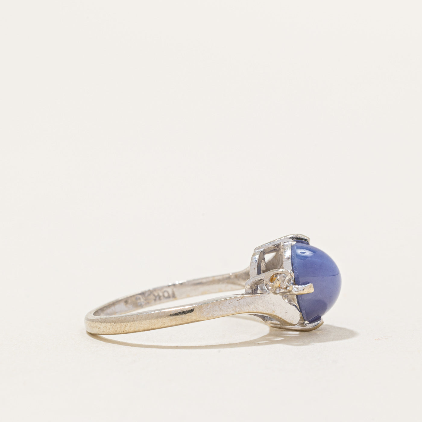 Synthetic Star Sapphire & Natural Diamond Ring | 2.72ct, 0.03ctw | SZ 5 |