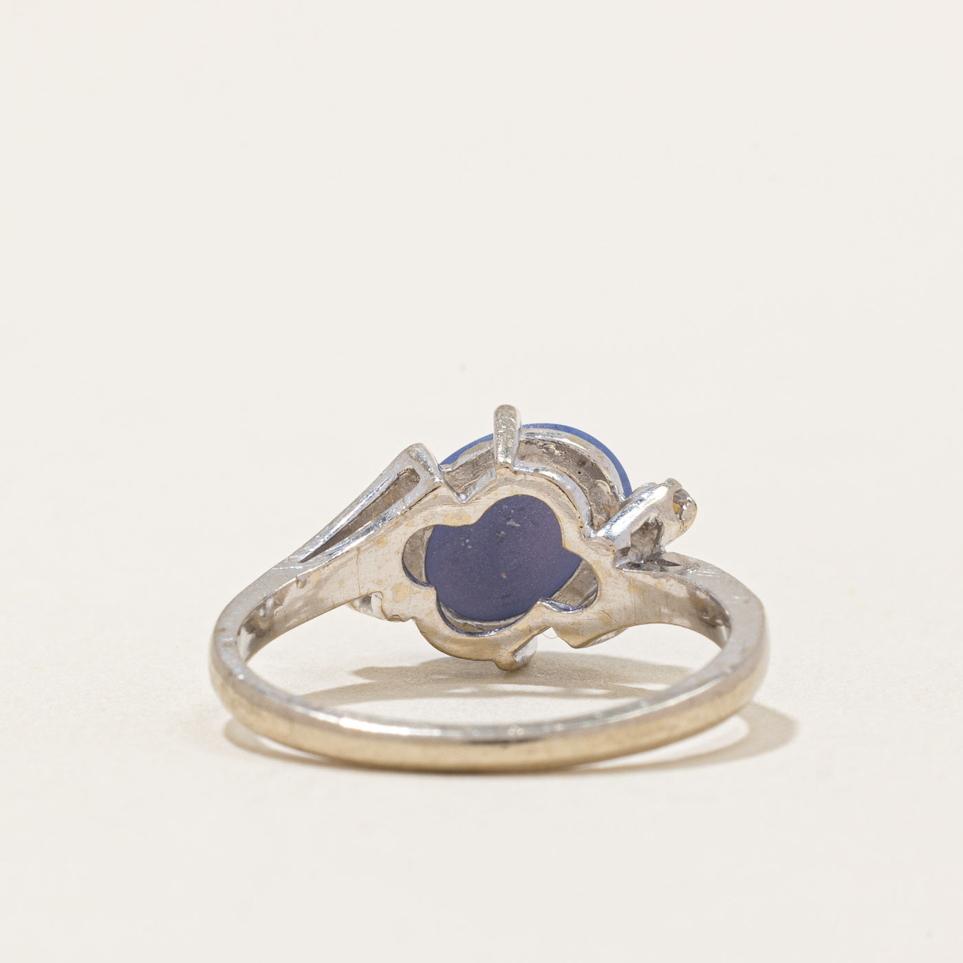 Synthetic Star Sapphire & Natural Diamond Ring | 2.72ct, 0.03ctw | SZ 5 |