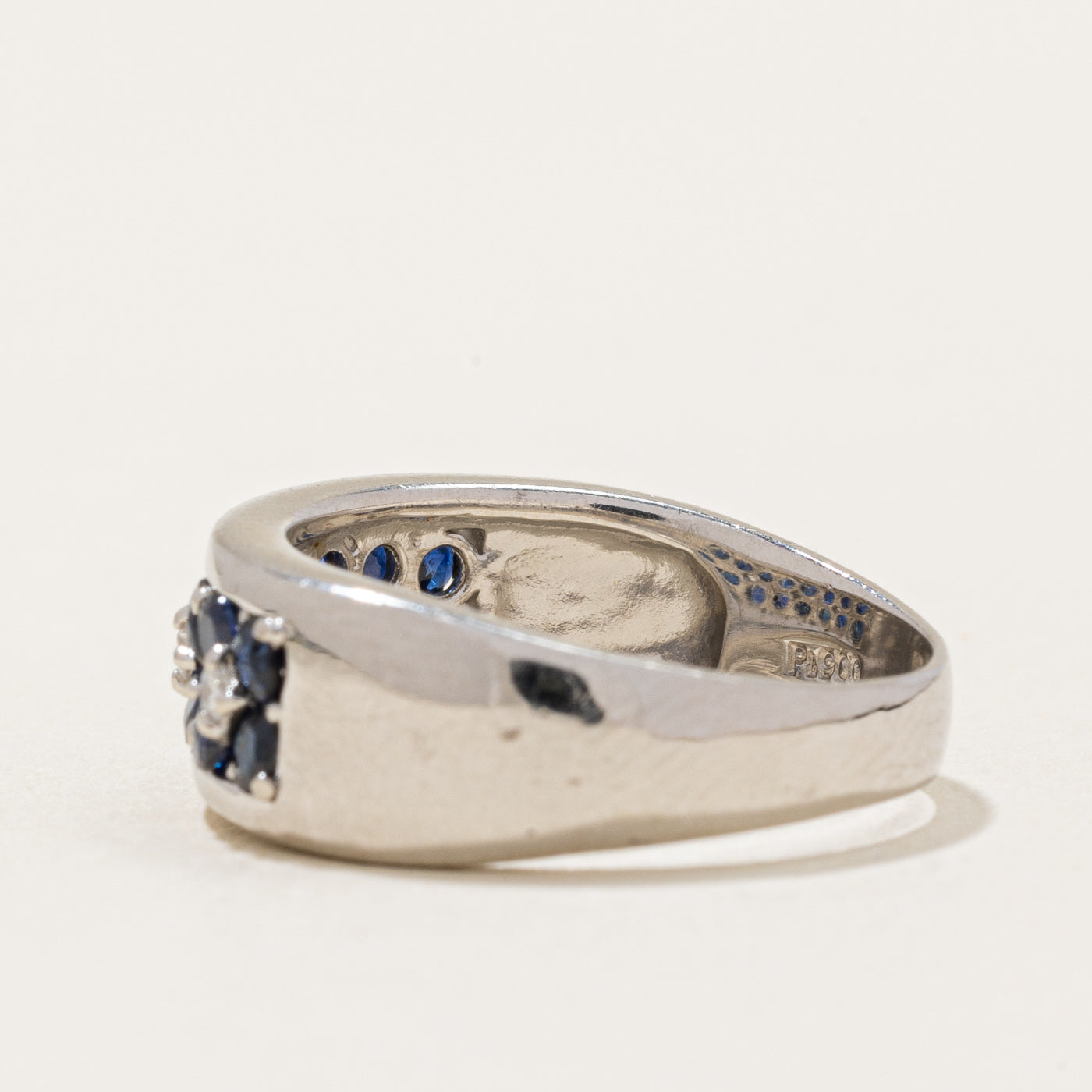 Blue Sapphire & Diamond Ring | 1.08ctw, 0.05ctw | SZ 6.5 |