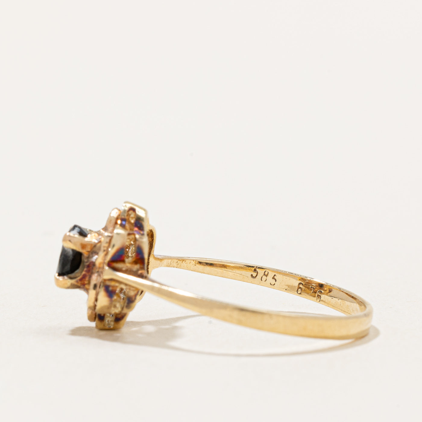 Black Sapphire Ring | 0.26ct | SZ 6.5 |