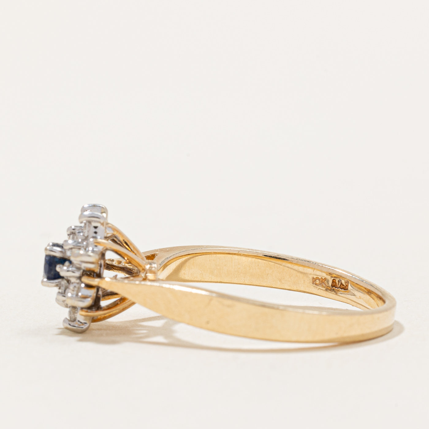 Sapphire & Diamond Halo Ring | 0.19ct, 0.12ctw | SZ 6.25 |