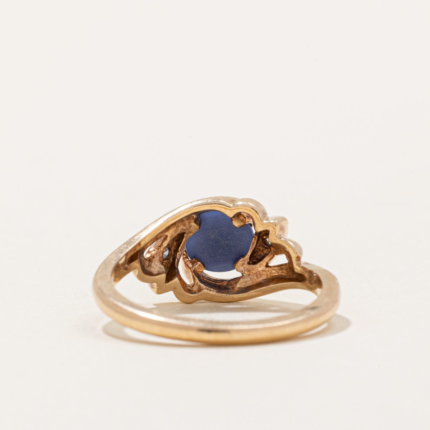 Synthetic Star Sapphire & Natural Diamond Ring | 0.85ct, 0.02ctw | SZ 6 |