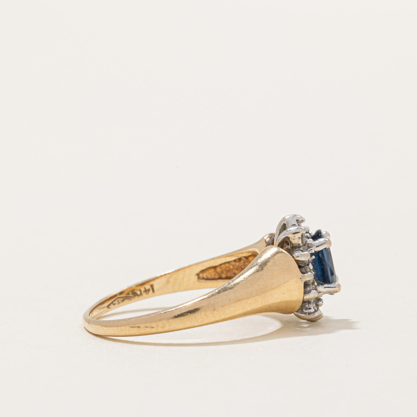 Sapphire & Diamond Cocktail Ring | 0.60ct, 0.12ctw | SZ 6 |