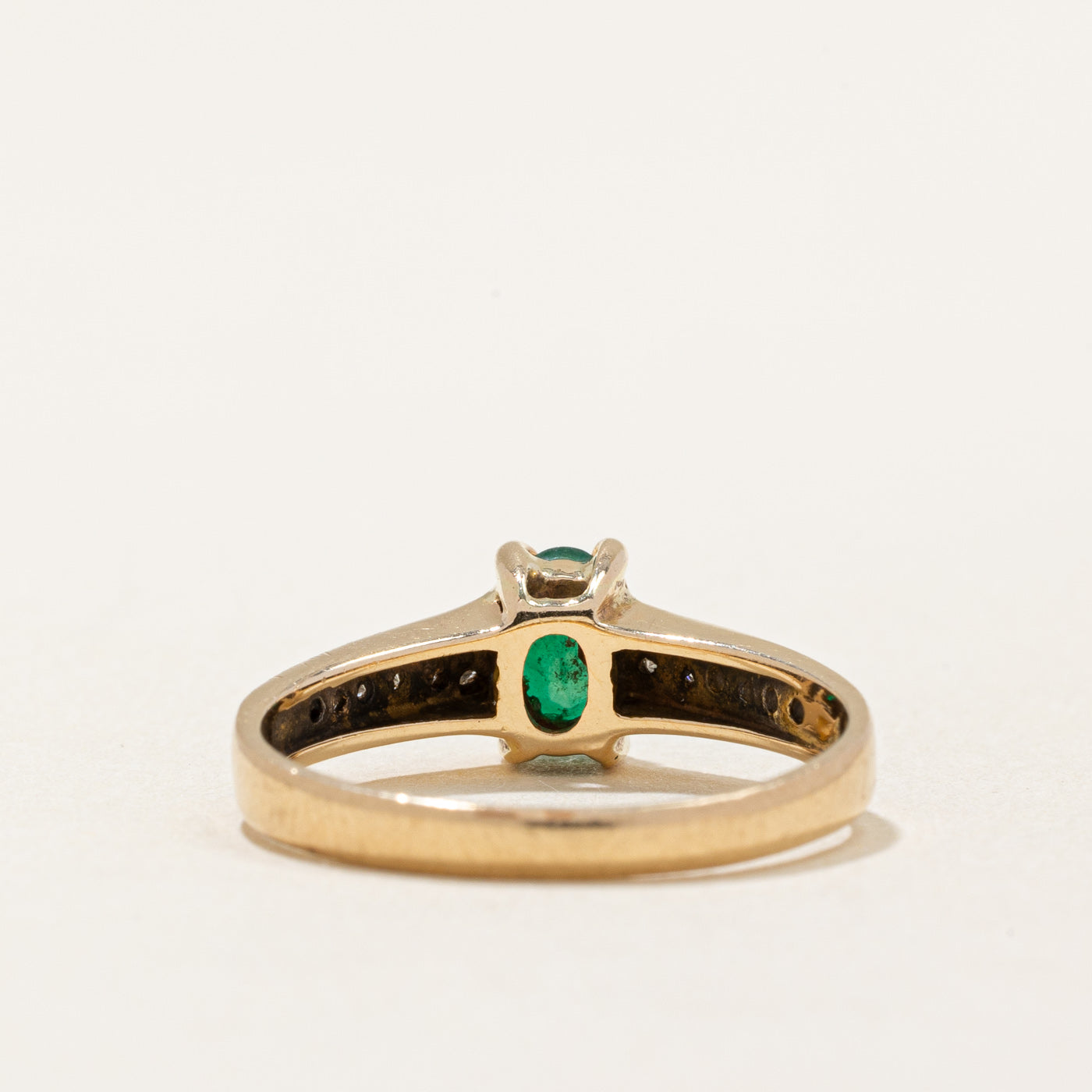 Emerald & Diamond Ring | 0.35ct, 0.09ctw | SZ 6 |