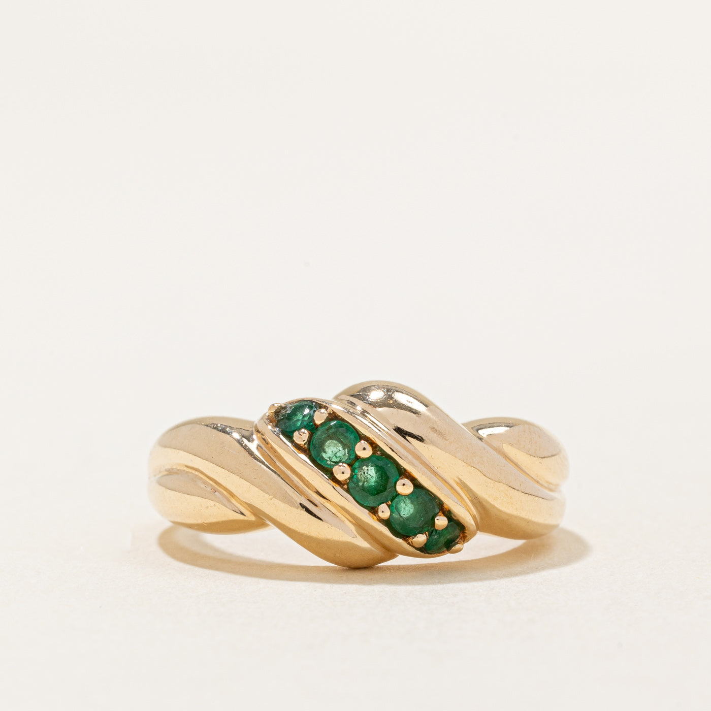 Emerald Waterfall Ring | 0.22ctw | SZ 6.75 |