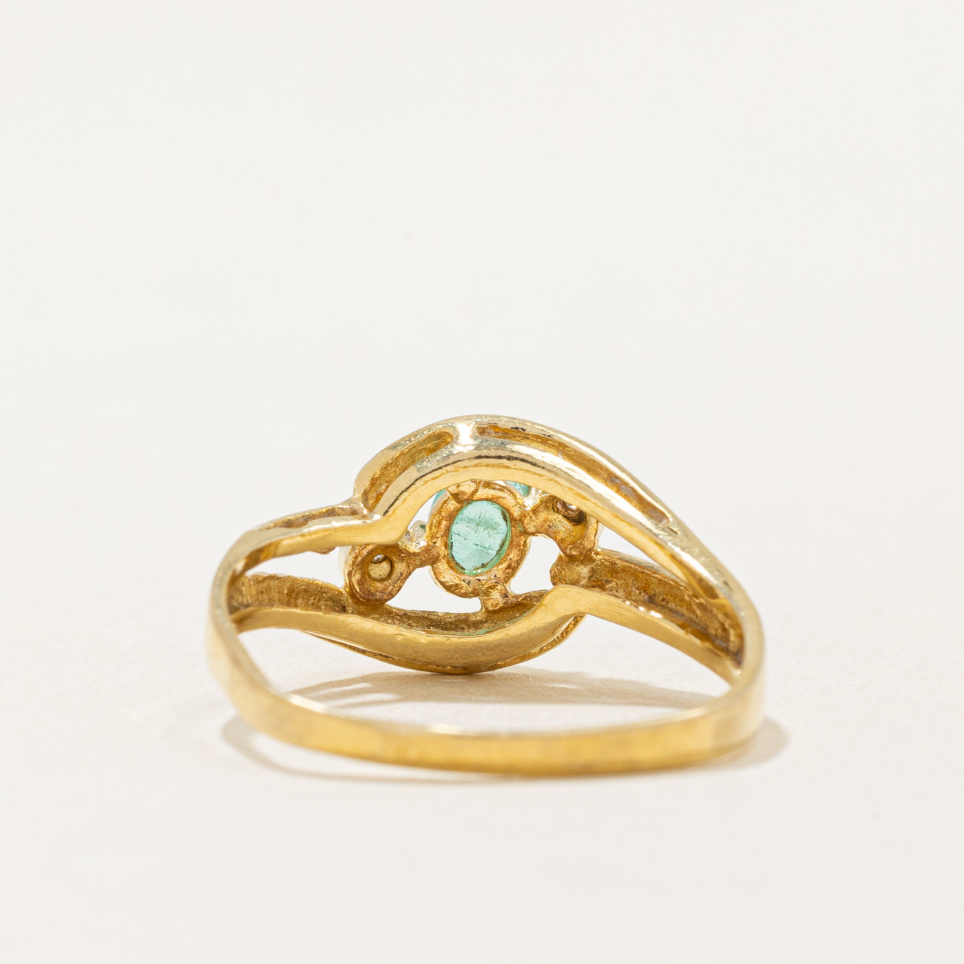 Emerald & Diamond Ring | 0.15ct, 0.02ctw | SZ 6.25 |