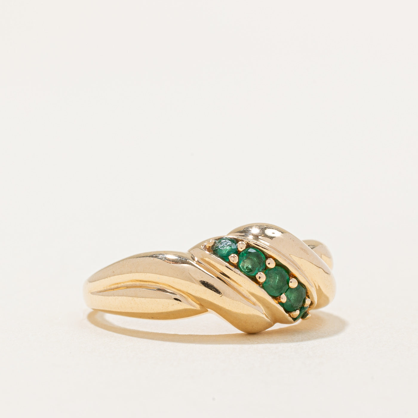 Emerald Waterfall Ring | 0.22ctw | SZ 6.75 |