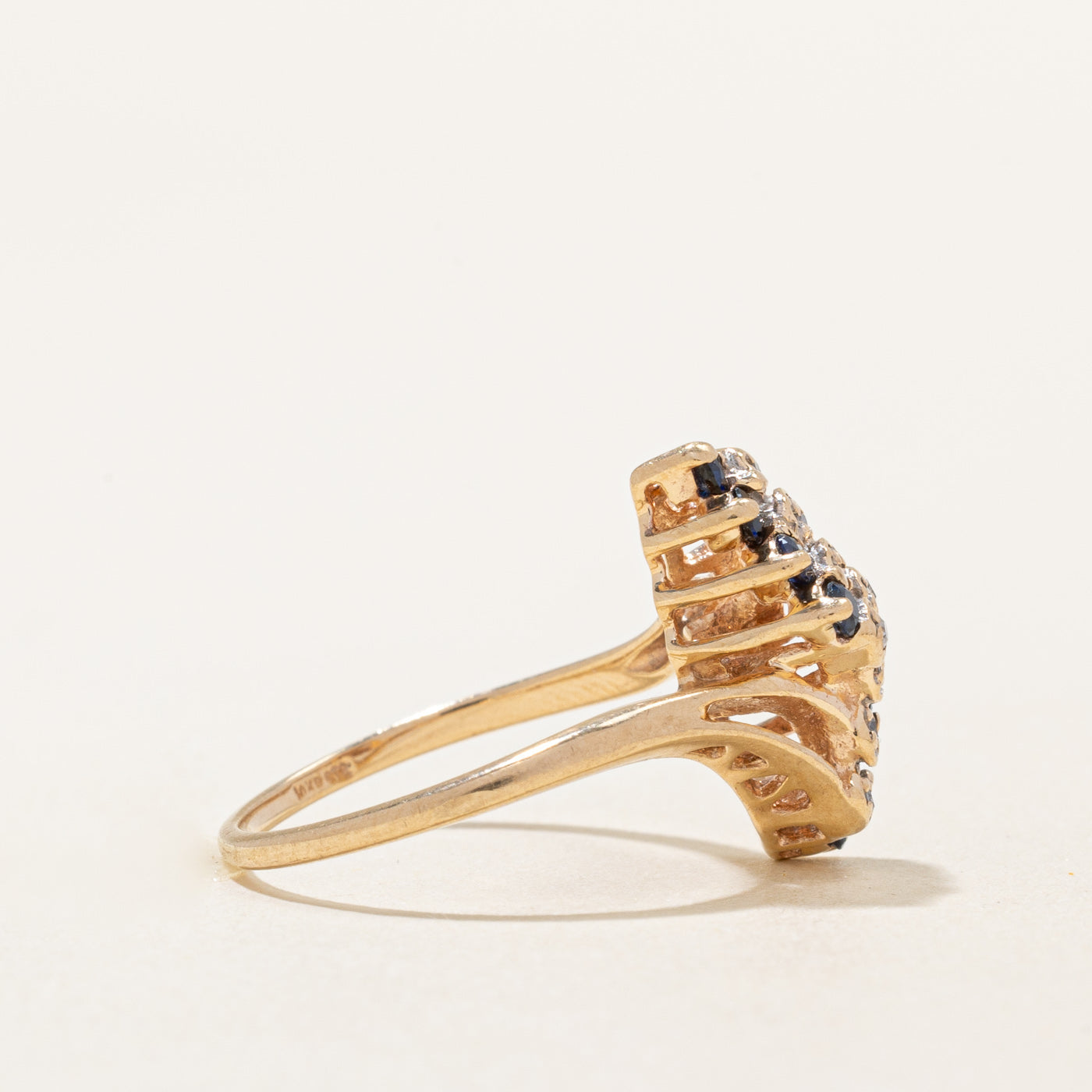 Sapphire & Diamond Waterfall Ring | 0.27ctw, 0.04ctw | SZ 5 |