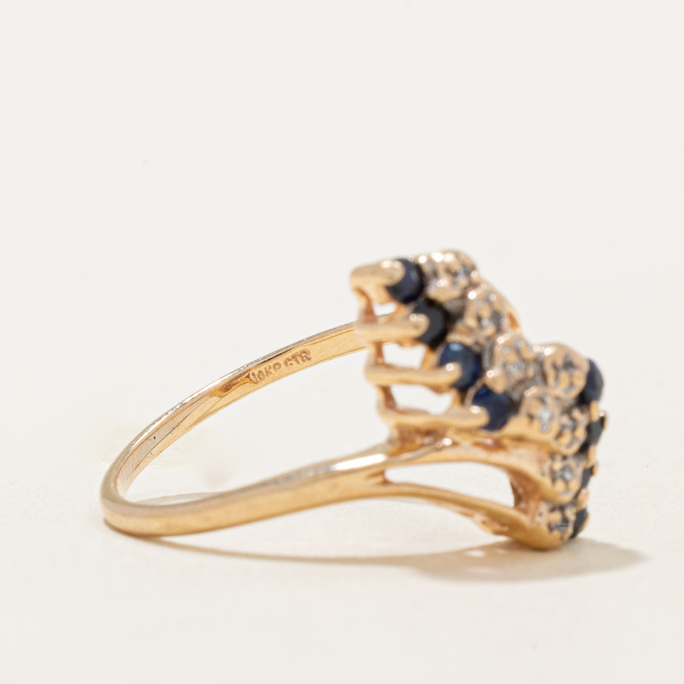 Sapphire & Diamond Waterfall Ring | 0.27ctw, 0.04ctw | SZ 5 |
