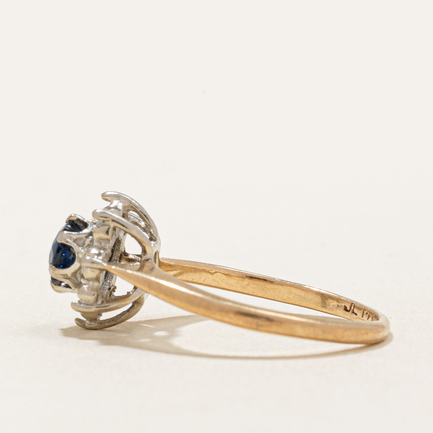 Sapphire & Diamond Halo Ring | 0.38ct, 0.06ctw | SZ 3 |
