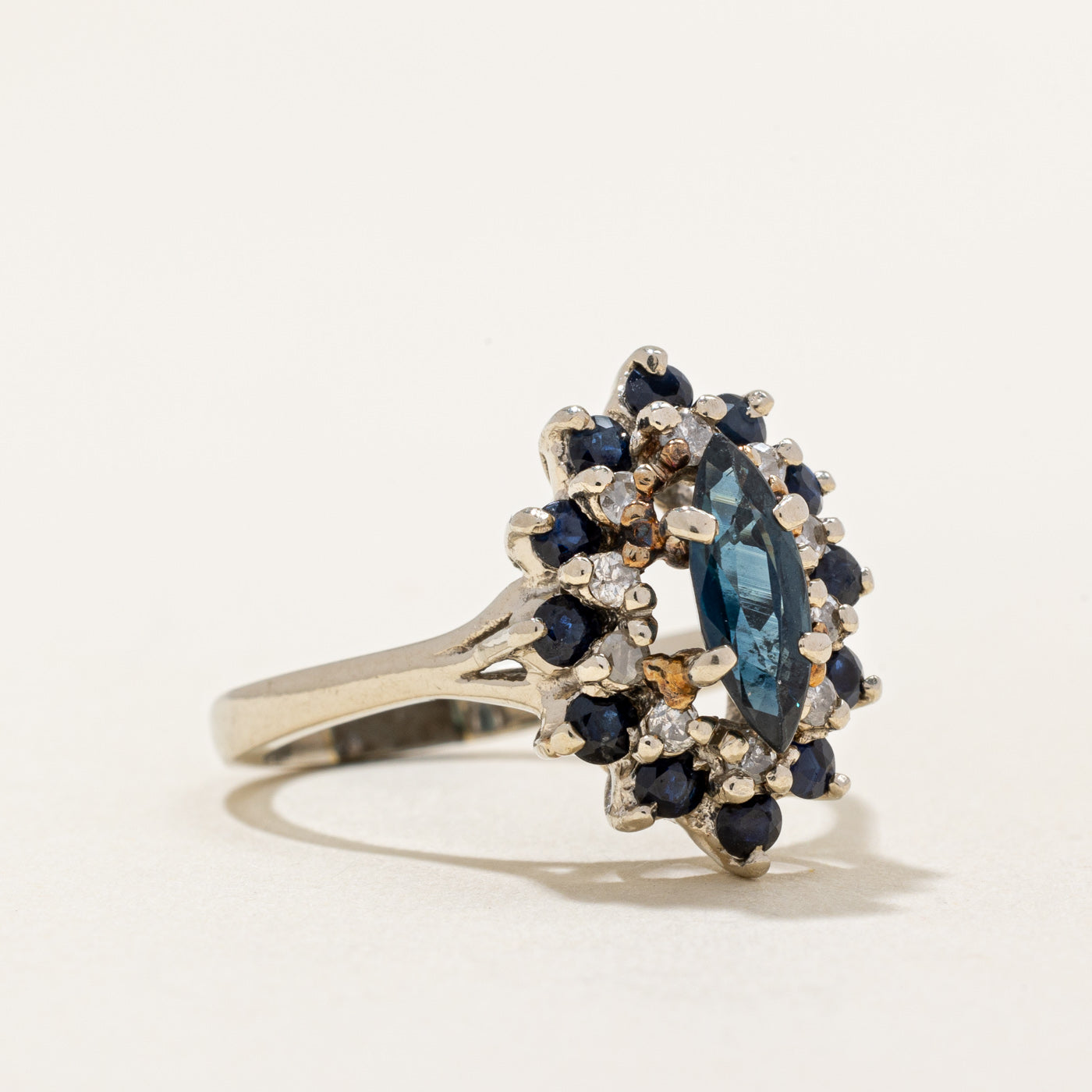 Sapphire & Diamond Cocktail Ring | 1.50ctw, 0.22ctw | SZ 8 |