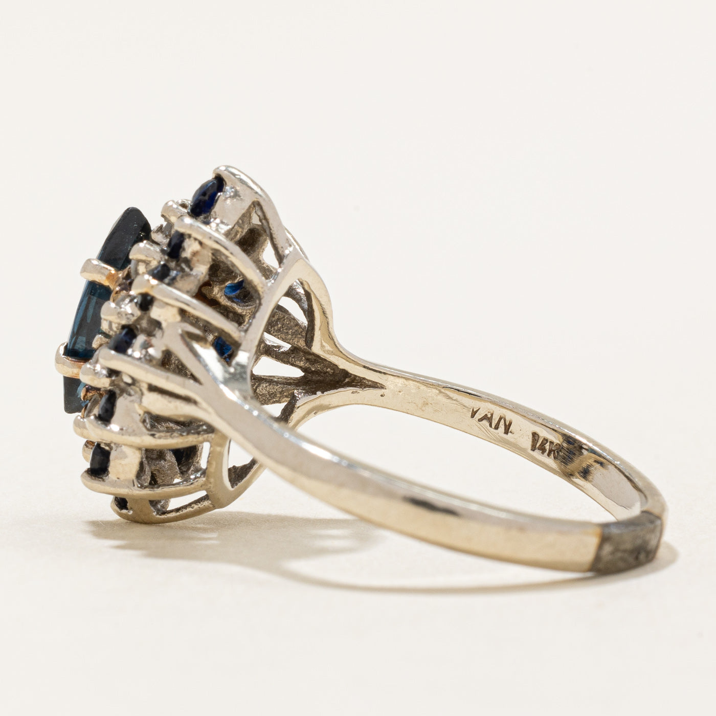Sapphire & Diamond Cocktail Ring | 1.50ctw, 0.22ctw | SZ 8 |