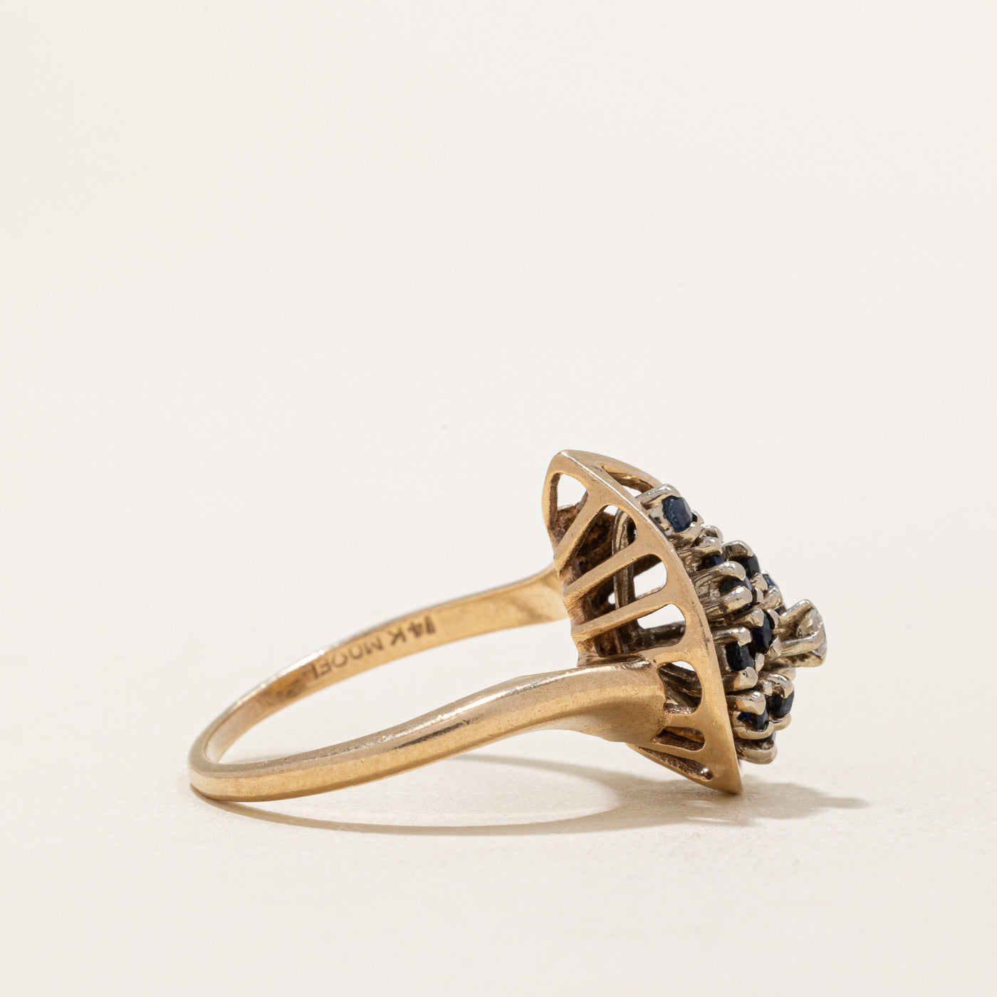 Sapphire & Diamond Cocktail Ring | 0.44ctw, 0.04ctw | SZ 7.5 |