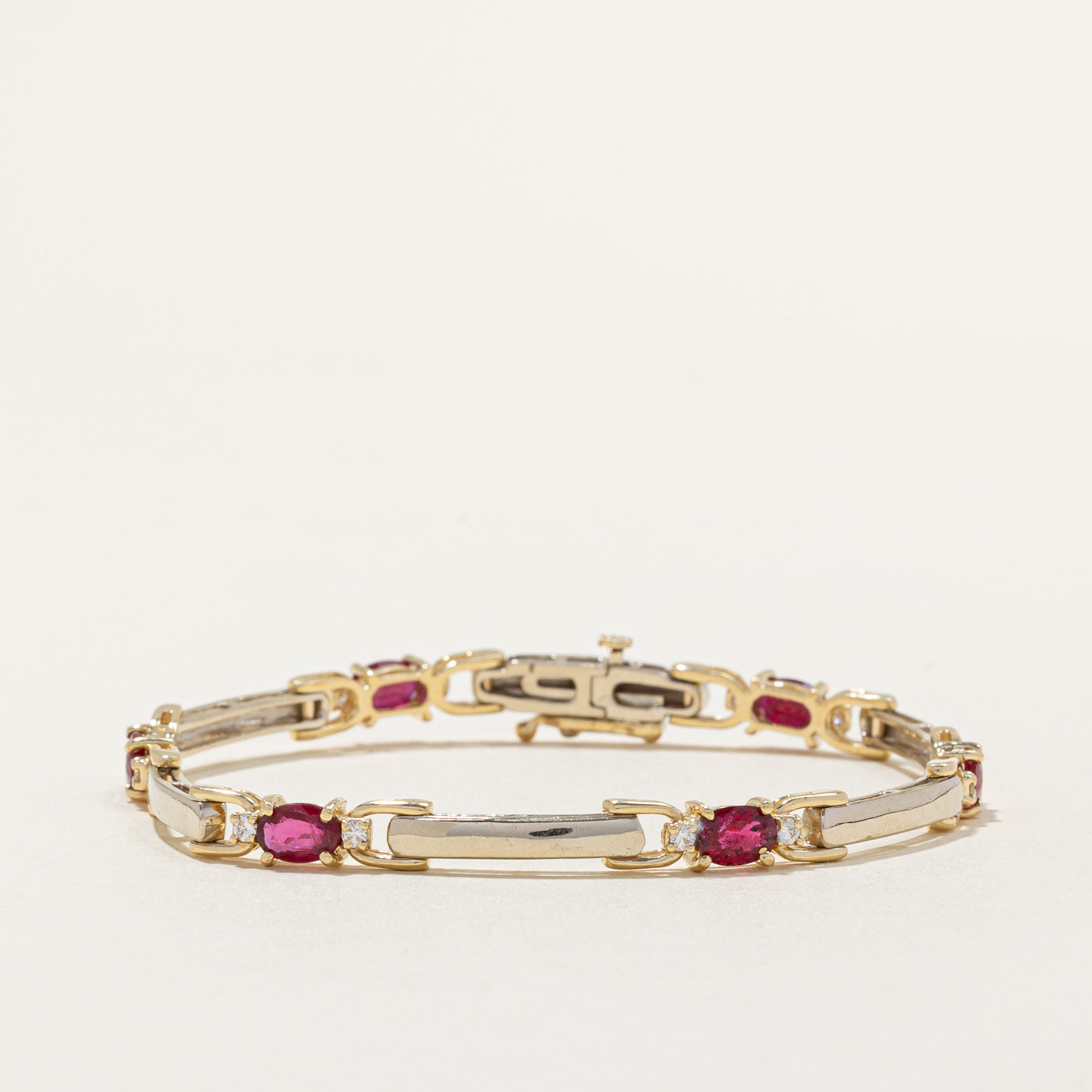 Ruby & Diamond Bracelet | 3.00ctw, 0.24ctw | 7" |