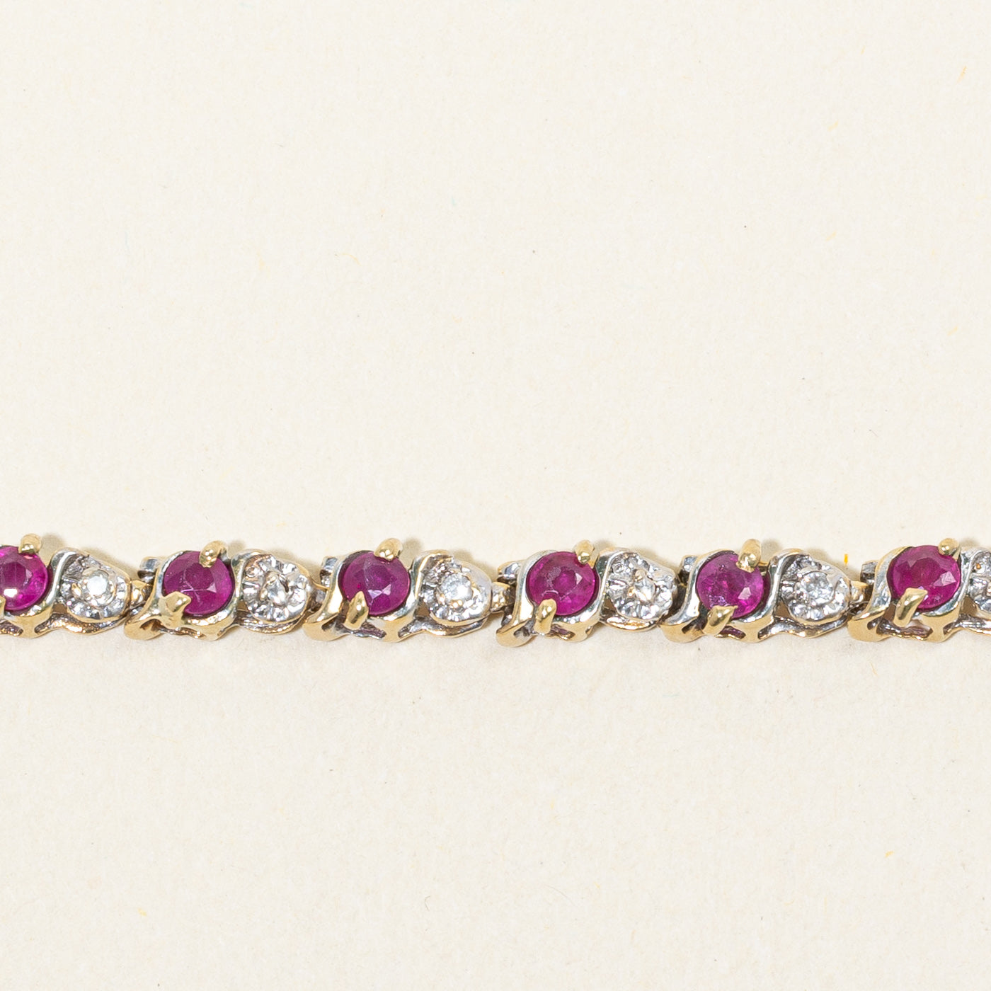 Ruby & Diamond Bracelet | 2.20ctw, 0.11ctw | 7" |