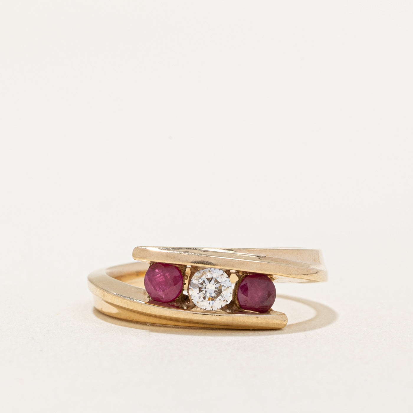 Ruby & Diamond Waterfall Ring | 0.35ctw, 0.15ct | SZ 6.5 |