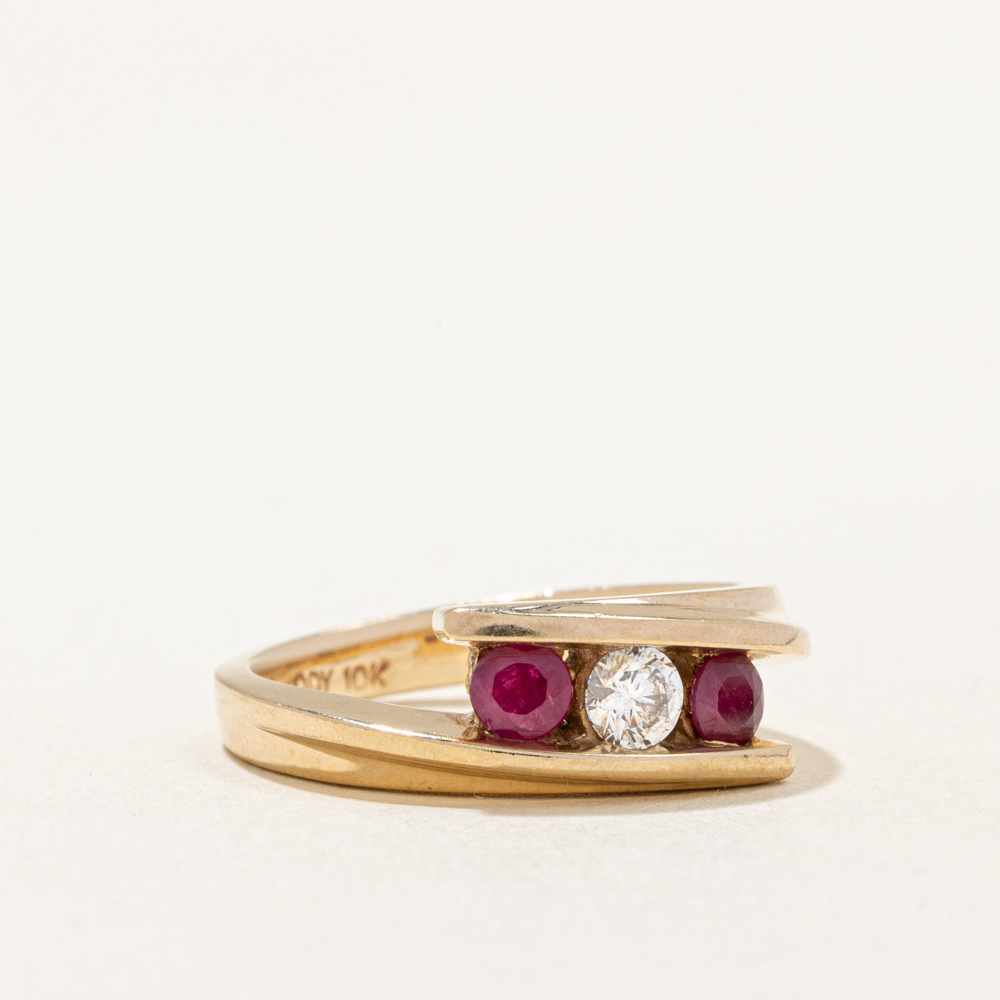 Ruby & Diamond Waterfall Ring | 0.35ctw, 0.15ct | SZ 6.5 |