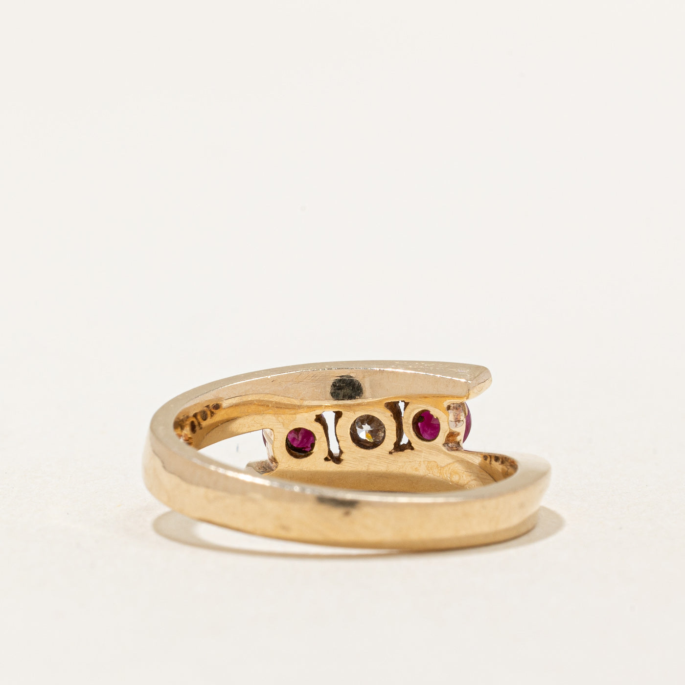 Ruby & Diamond Waterfall Ring | 0.35ctw, 0.15ct | SZ 6.5 |