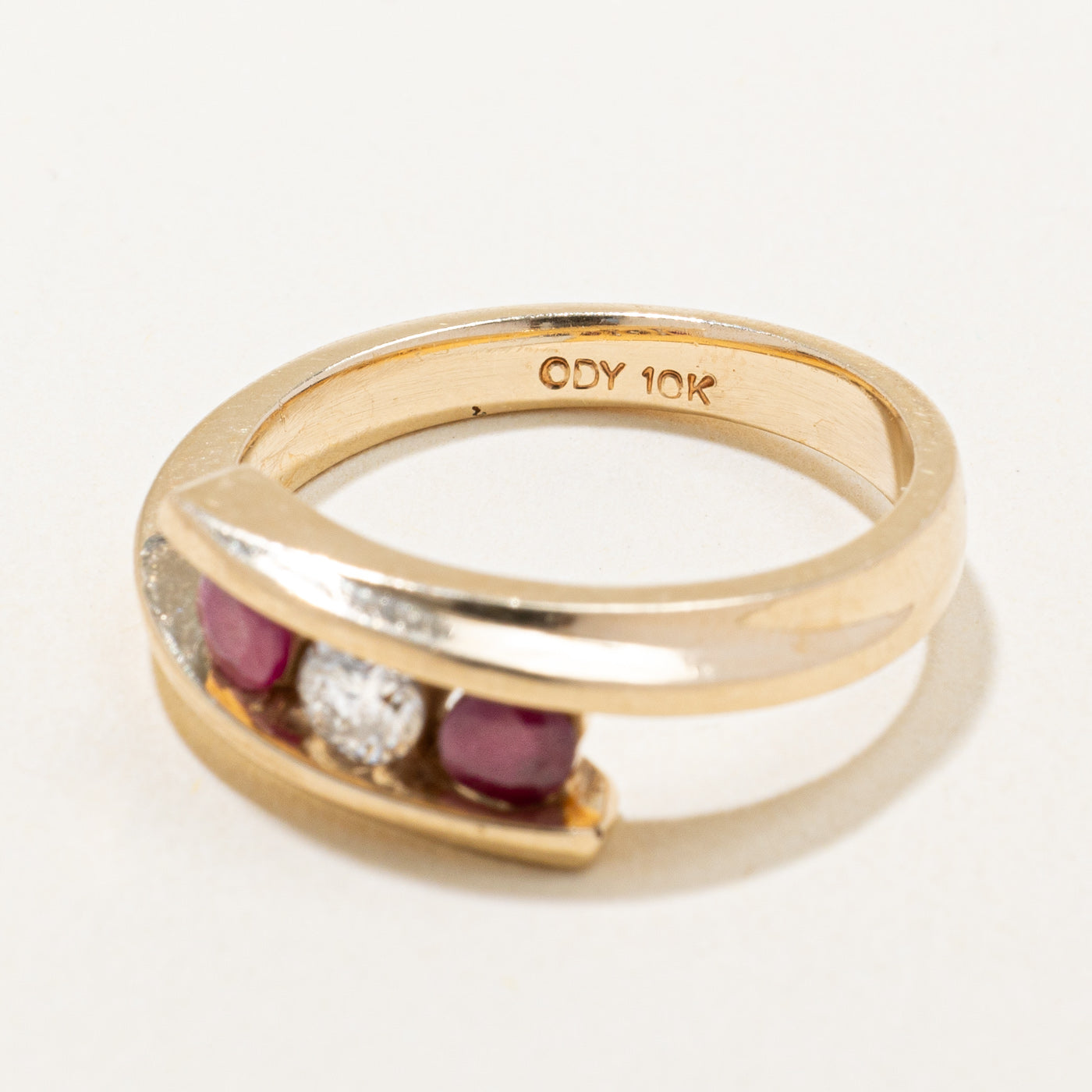Ruby & Diamond Waterfall Ring | 0.35ctw, 0.15ct | SZ 6.5 |