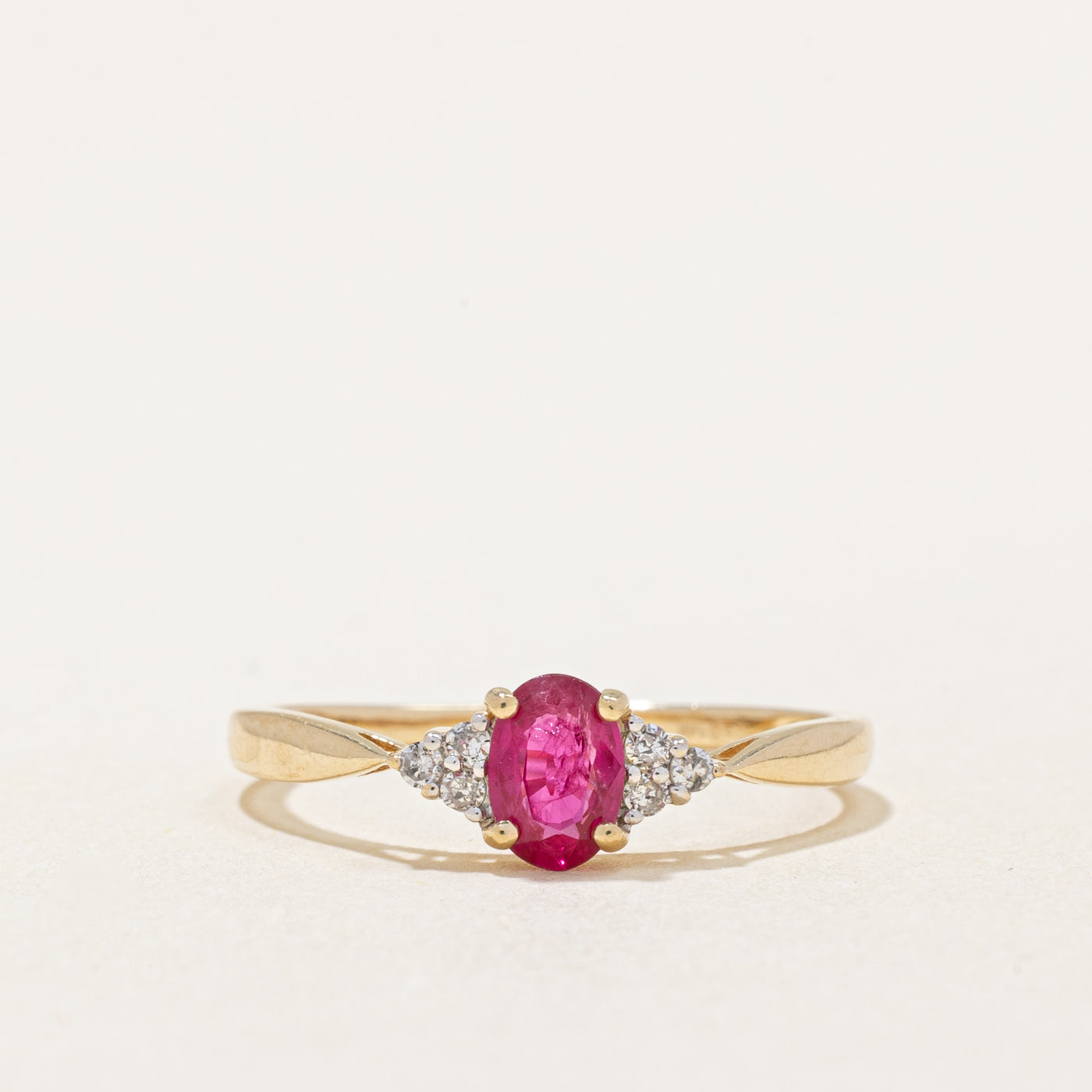 Ruby & Diamond Ring | 0.50ct, 0.06ctw | SZ 7 |