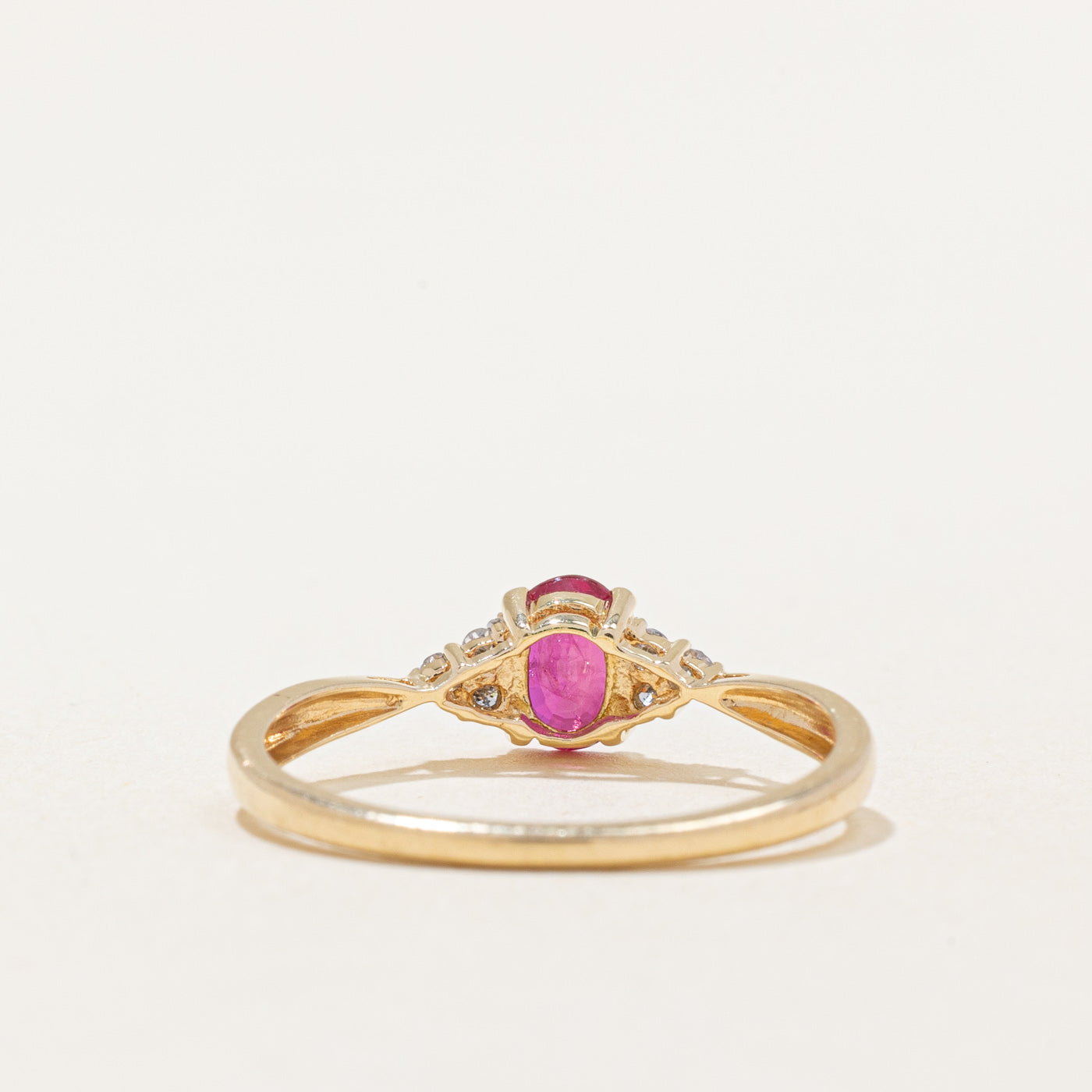 Ruby & Diamond Ring | 0.50ct, 0.06ctw | SZ 7 |
