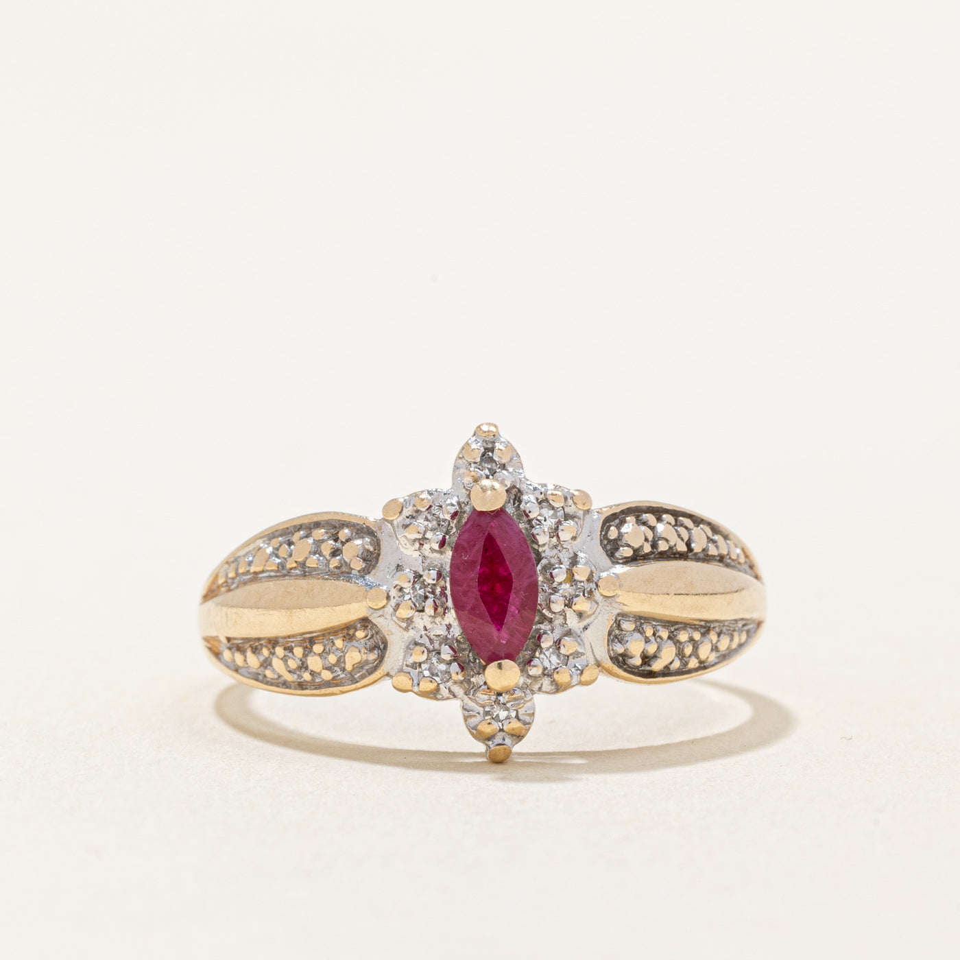 Ruby & Diamond Ring | 0.24ct, 0.04ctw | SZ 8.75 |