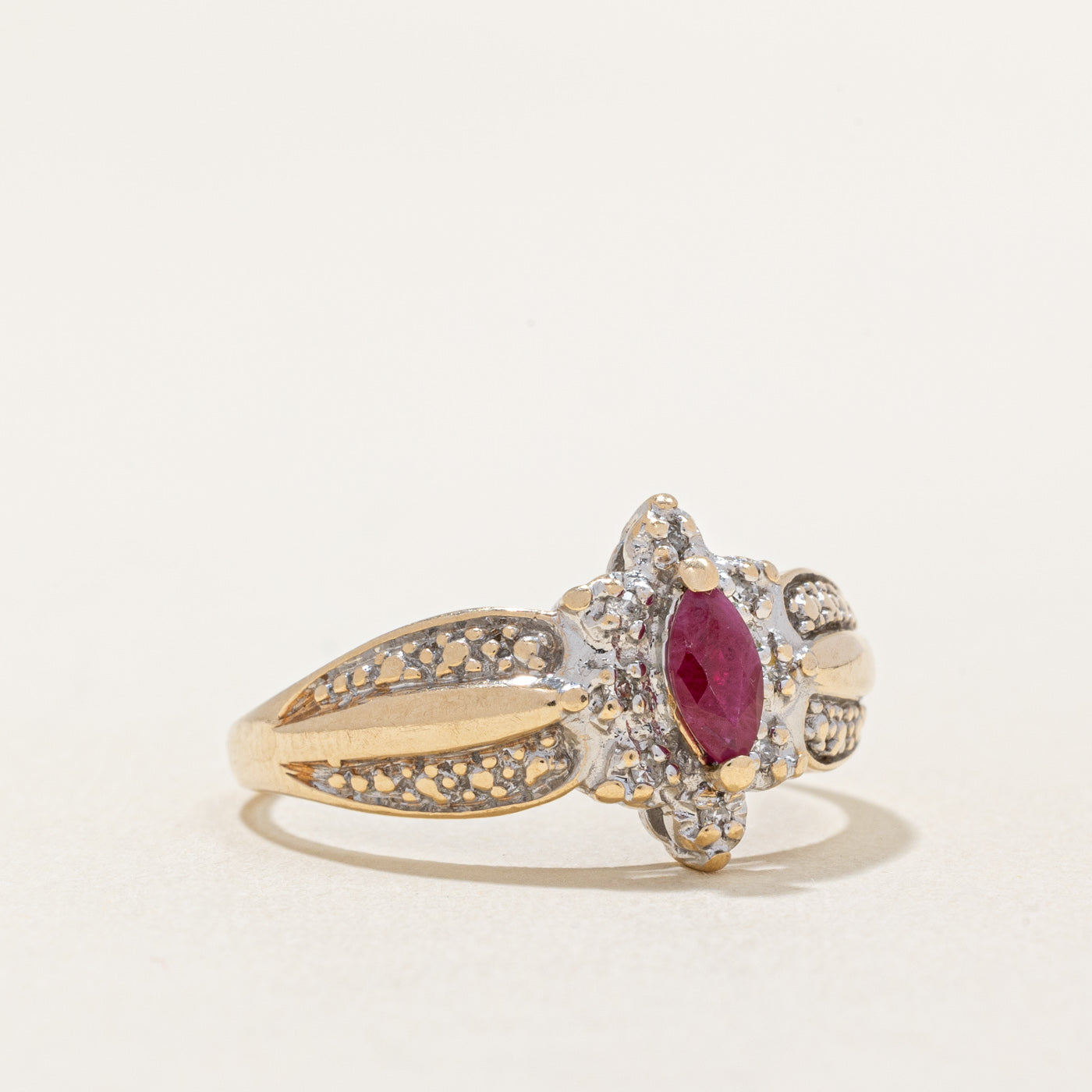 Ruby & Diamond Ring | 0.24ct, 0.04ctw | SZ 8.75 |