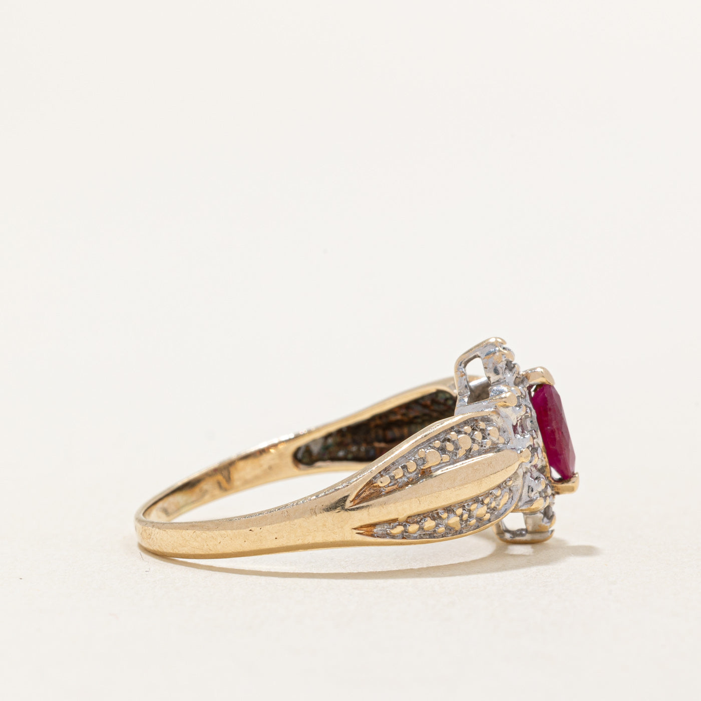 Ruby & Diamond Ring | 0.24ct, 0.04ctw | SZ 8.75 |