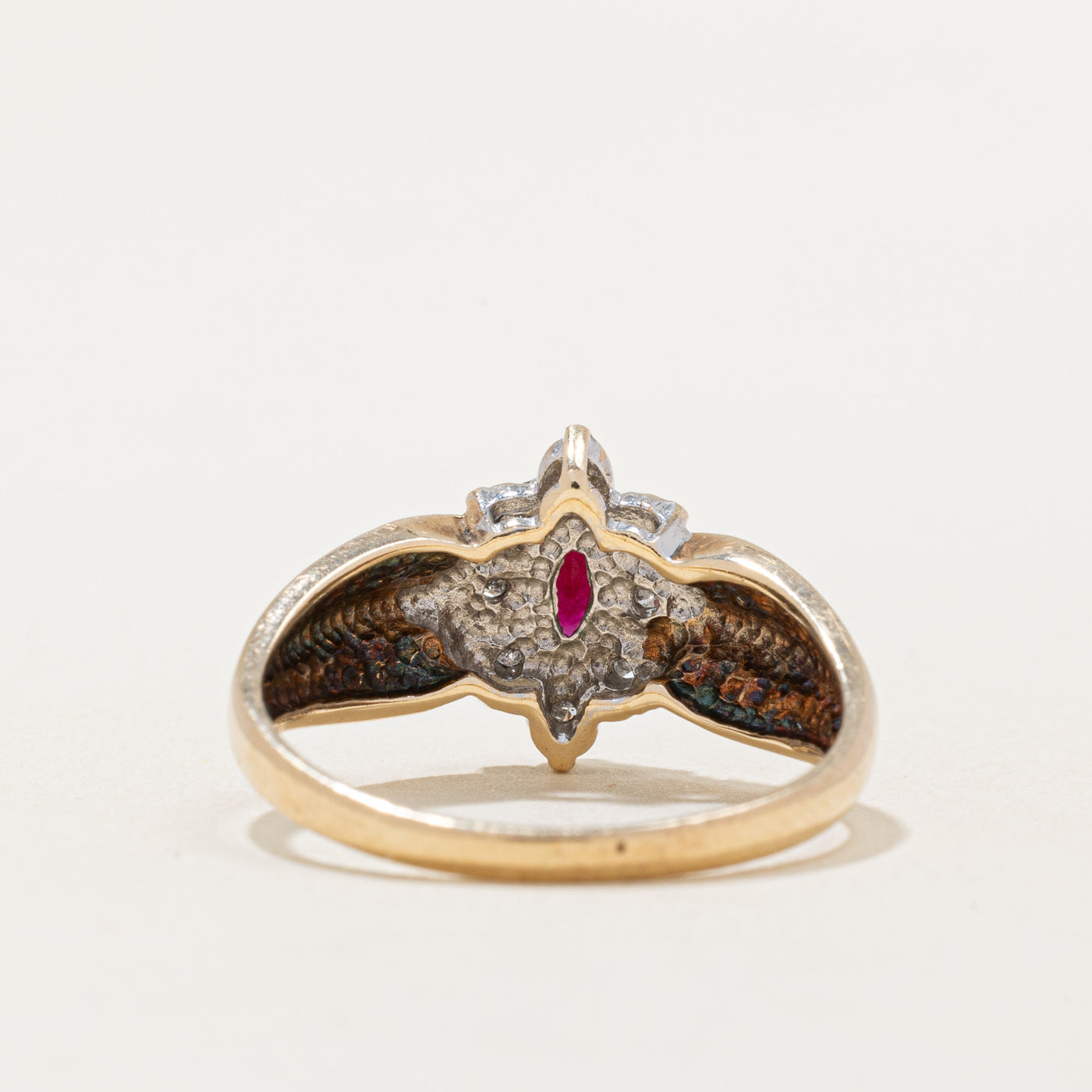 Ruby & Diamond Ring | 0.24ct, 0.04ctw | SZ 8.75 |