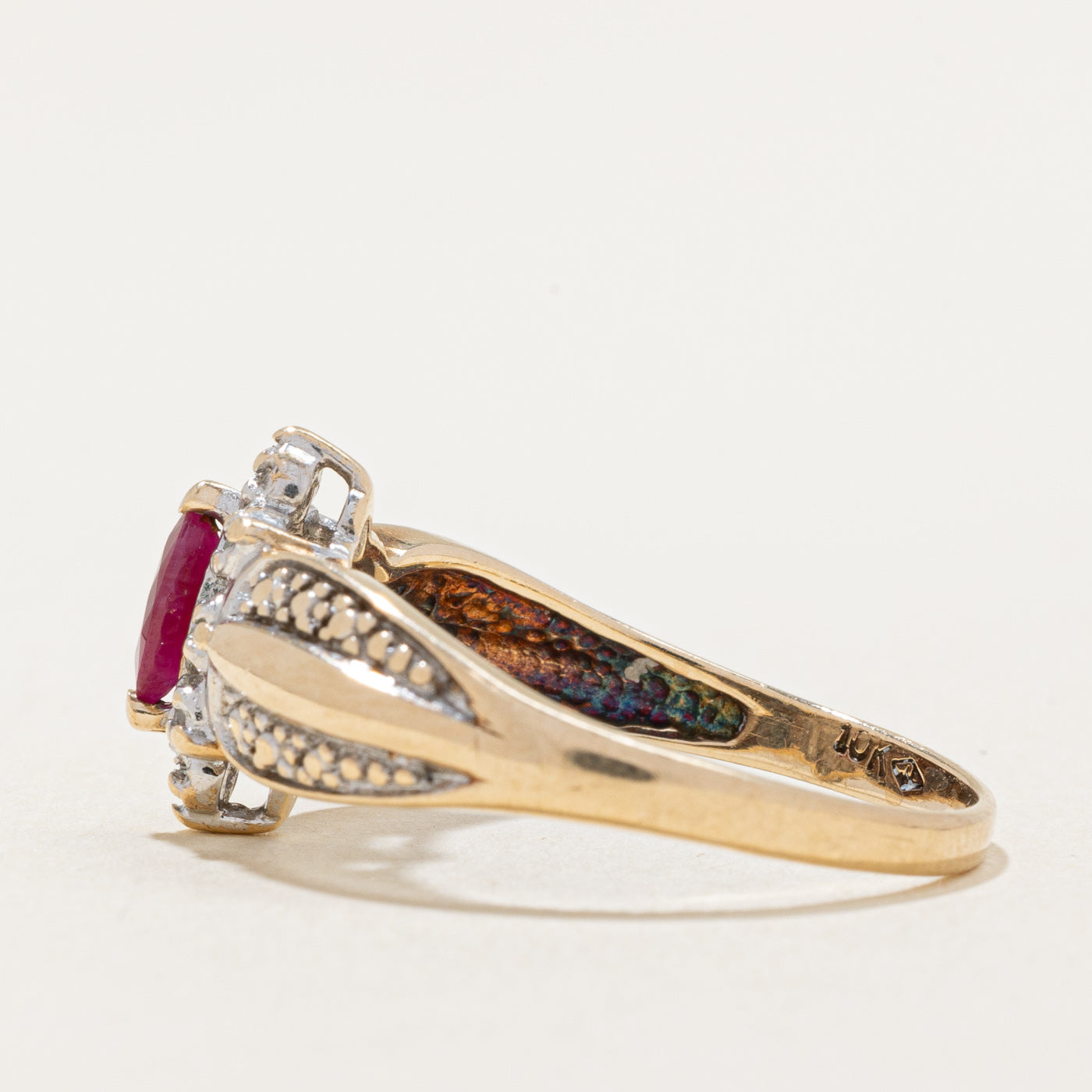 Ruby & Diamond Ring | 0.24ct, 0.04ctw | SZ 8.75 |