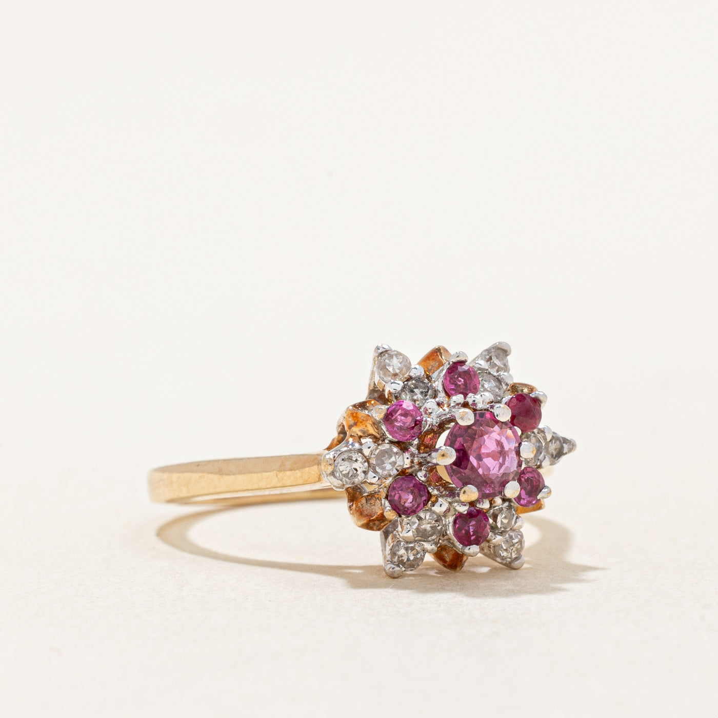 Ruby & Diamond Cocktail Ring | 0.35ctw, 0.15ctw | SZ 4.75 |