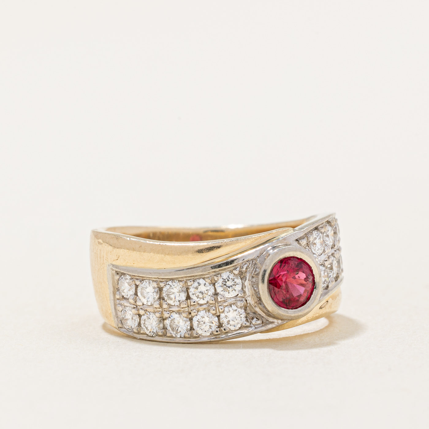 Ruby & Diamond Waterfall Ring | 0.52ct, 0.40ctw | SZ 5 |